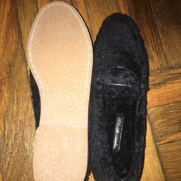 SOLD!!!Stuart Weitzman Black shearling loafers size 6M - Picture 8 of 8